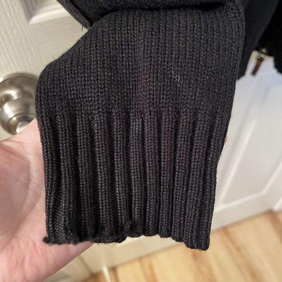 Polo Ralph Lauren Black Lambswool Cardigan Sweater Big Pony Men's Size Large - Picture 9 of 16